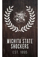 Wichita State Shockers Laurel Wreath Sign - Yellow