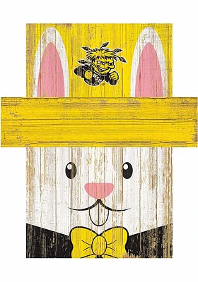 Wichita State Shockers Easter Bunny Head Sign - Yellow