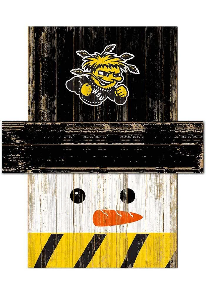 Wichita State Shockers Snowman Head Sign - Yellow