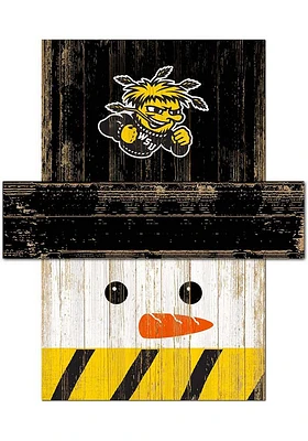 Wichita State Shockers Snowman Head Sign - Yellow