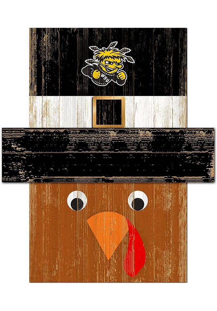 Wichita State Shockers Turkey Head Sign - Yellow