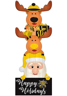 Wichita State Shockers 31 Inch Santa Stack Leaner Sign - Yellow