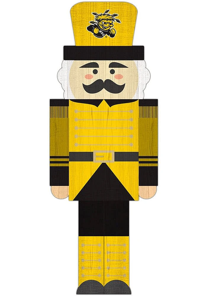 Wichita State Shockers 31 Inch Nutcracker Leaner Sign - Yellow