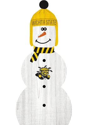 Wichita State Shockers Snowman Leaner Sign - Yellow