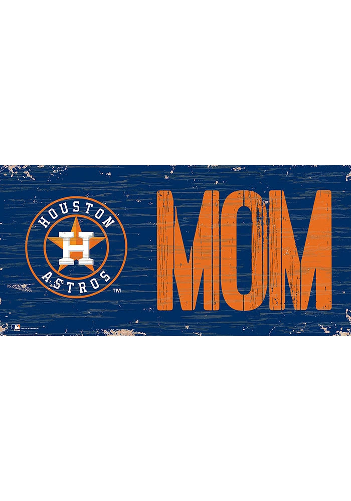 Houston Astros MOM Sign - Navy Blue