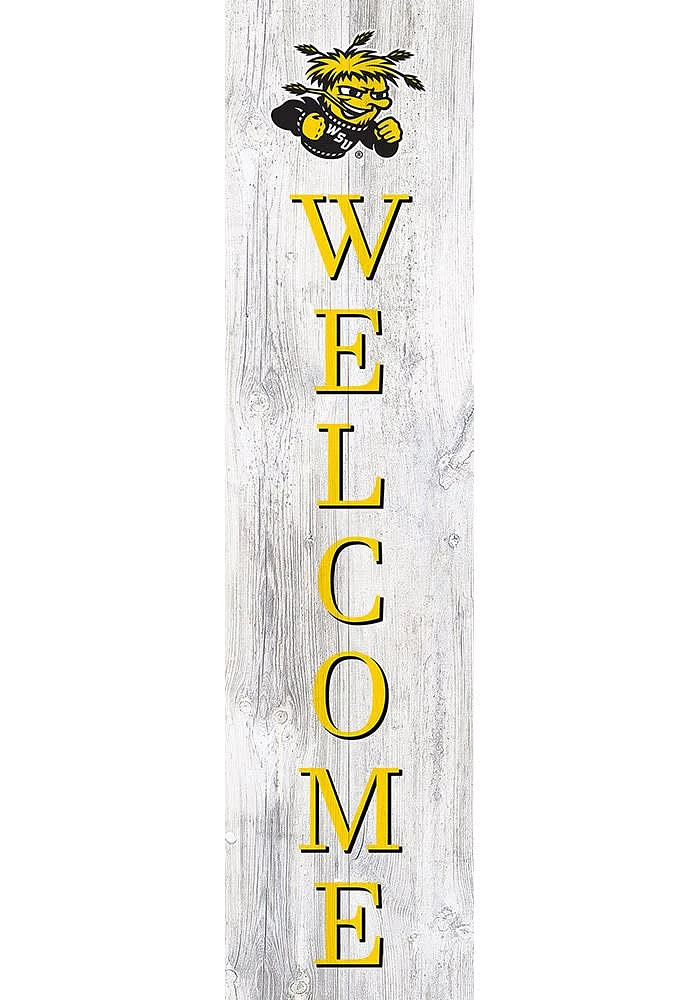 Wichita State Shockers 48 Inch Welcome Leaner Sign - Yellow