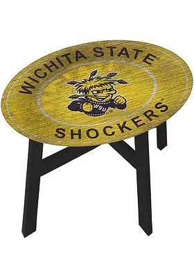 Wichita State Shockers Vintage Heritage Side Yellow End Table