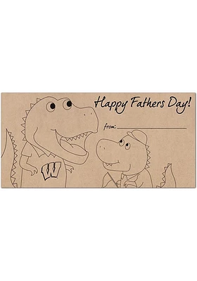 Wisconsin Badgers Fathers Day Coloring Sign - Red