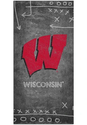 Wisconsin Badgers Chalk Playbook Sign - Red