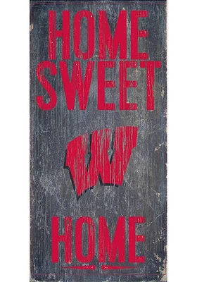 Wisconsin Badgers Home Sweet Home Sign - Red
