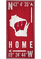 Wisconsin Badgers Coordinate Sign - Red