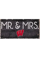 Wisconsin Badgers Mr and Mrs Sign - Red