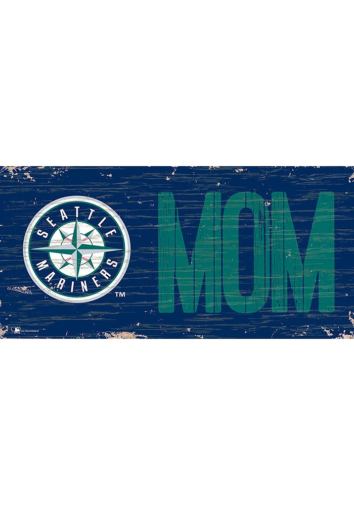 Seattle Mariners MOM Sign - Navy Blue