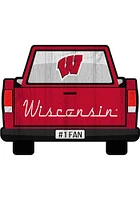 Wisconsin Badgers Truck Back Cutout Sign - Red