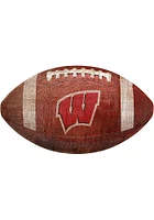Wisconsin Badgers Baseball Shaped Sign - Red