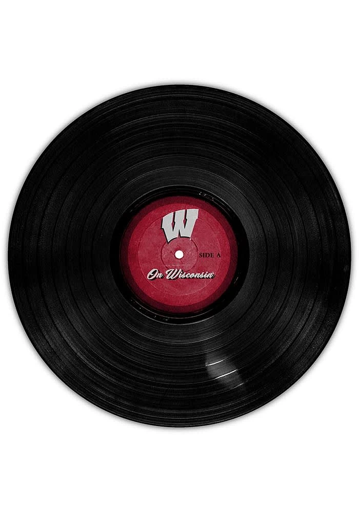 Wisconsin Badgers 12 Inch Vinyl Circle Sign - Red