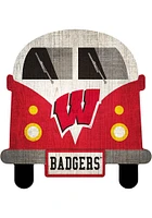Wisconsin Badgers Team Bus Sign - Red
