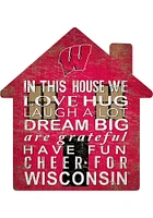 Wisconsin Badgers 12 inch House Sign - Red