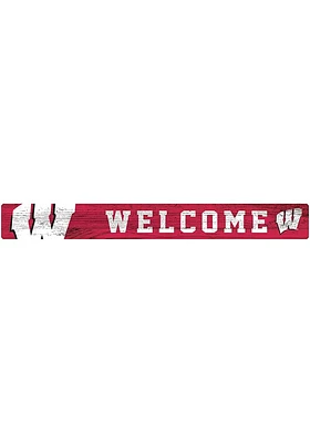 Wisconsin Badgers Welcome Strip Sign - Red