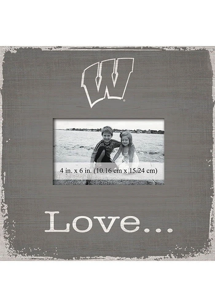Wisconsin Badgers Love Picture Picture Frame - Red