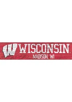 Wisconsin Badgers 6x24 Sign - Red
