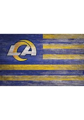 Los Angeles Rams Distressed Flag 11x19 Sign - Blue