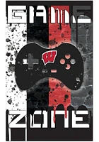 Wisconsin Badgers Grunge Game Zone Sign - Red