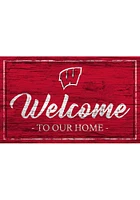 Wisconsin Badgers Team Welcome 11x19 Sign - Red