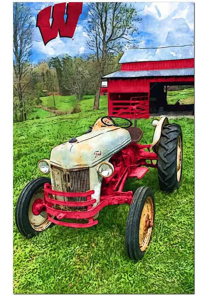 Wisconsin Badgers Farmscape Sign - Red