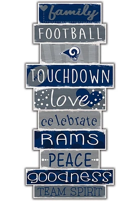Los Angeles Rams Celebrations Stack 24 Inch Sign - Navy Blue