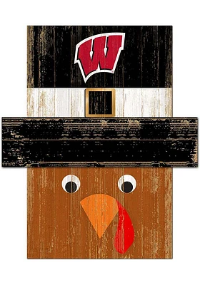Wisconsin Badgers Turkey Head Sign - Red