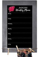 Wisconsin Badgers Weekly Chalkboard Picture Frame - Red