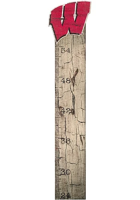 Wisconsin Badgers Growth Chart Sign - Red