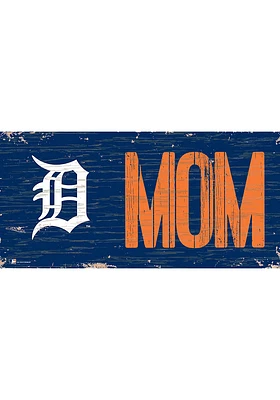 Detroit Tigers MOM Sign - Navy Blue