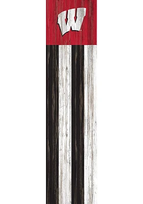 Wisconsin Badgers 48 Inch Flag Leaner Sign - Red