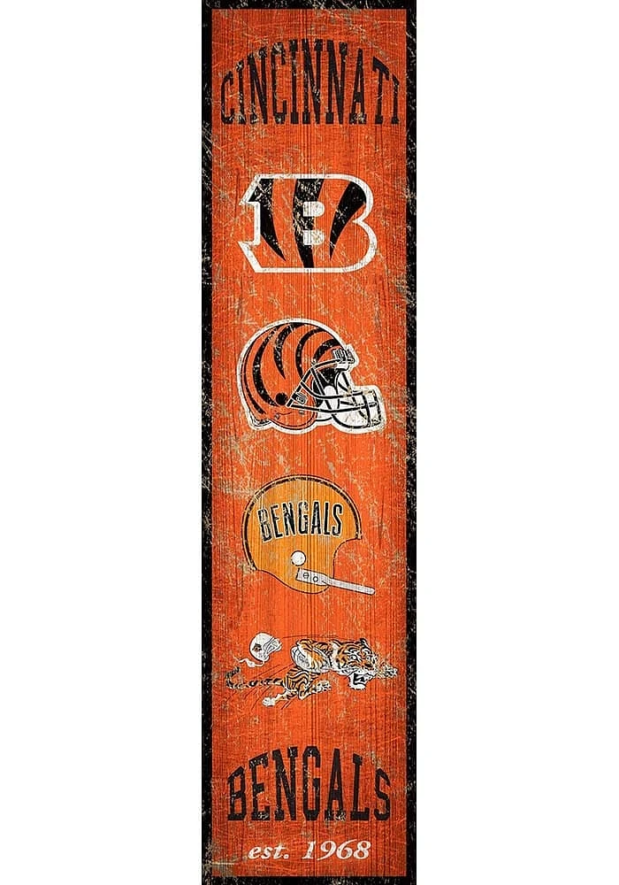 Cincinnati Bengals Heritage Banner 6x24 Sign