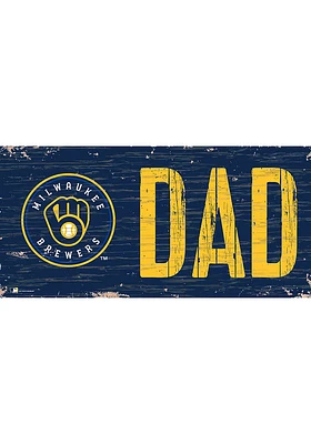 Milwaukee Brewers DAD Sign - Navy Blue