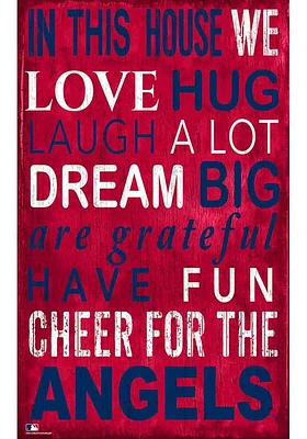 Los Angeles Angels In This House Sign - Red