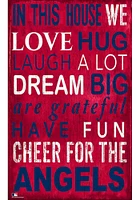 Los Angeles Angels In This House Sign - Red