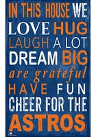 Houston Astros In This House Sign - Navy Blue