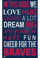 Atlanta Braves In This House Sign - Blue