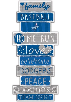 Los Angeles Dodgers Celebrations Stack 24 Inch Sign - Blue