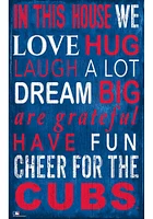 Chicago Cubs In This House Sign - Blue