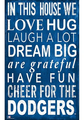Los Angeles Dodgers In This House Sign - Blue