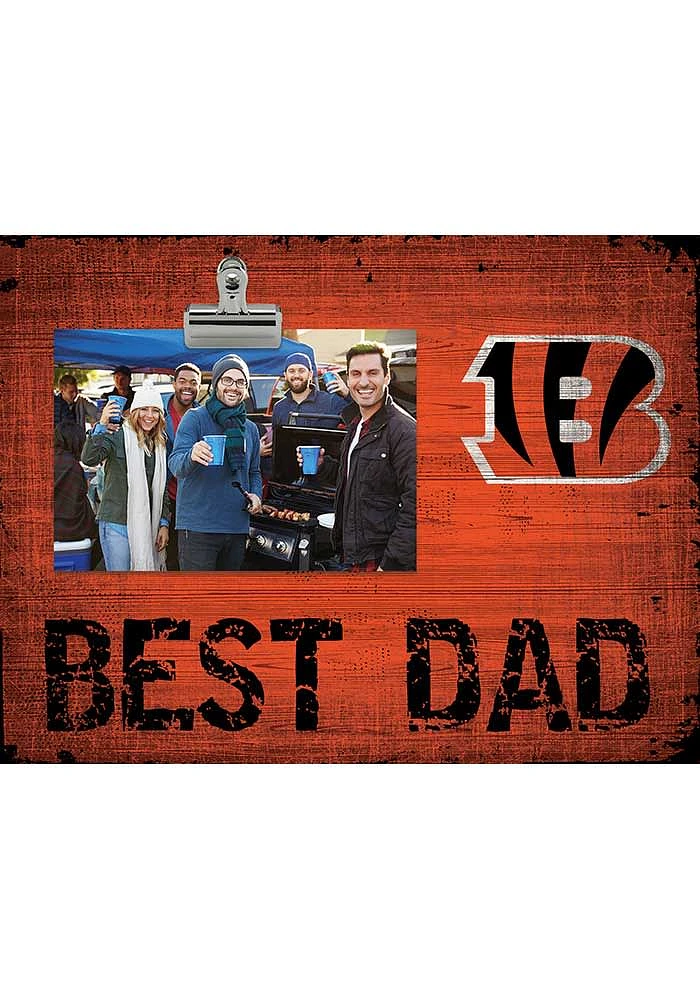 Cincinnati Bengals Best Dad Clip Picture Frame