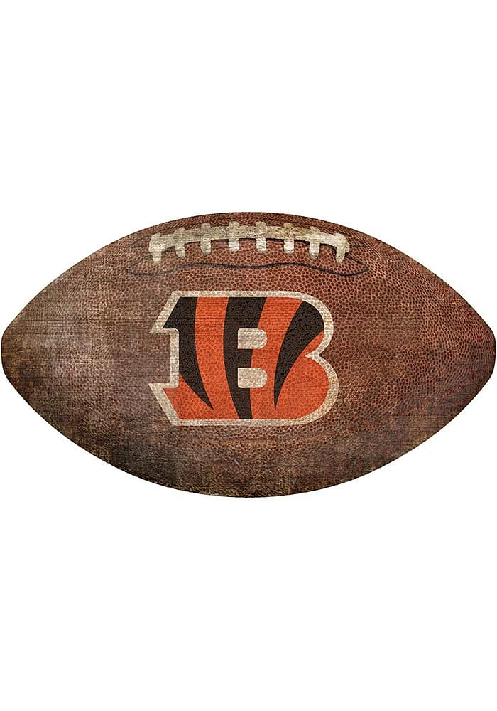 Cincinnati Bengals Football Shaped Sign