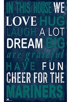 Seattle Mariners In This House Sign - Navy Blue