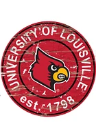 Louisville Cardinals Established Date Circle 24 Inch Sign - Red