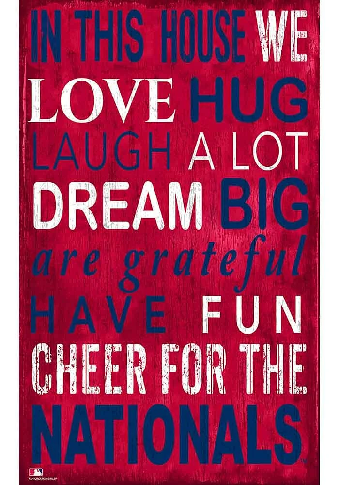 Washington Nationals In This House Sign - Red