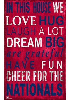 Washington Nationals In This House Sign - Red